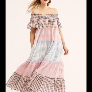 Free People Multicolor Gingham Maxi Dress